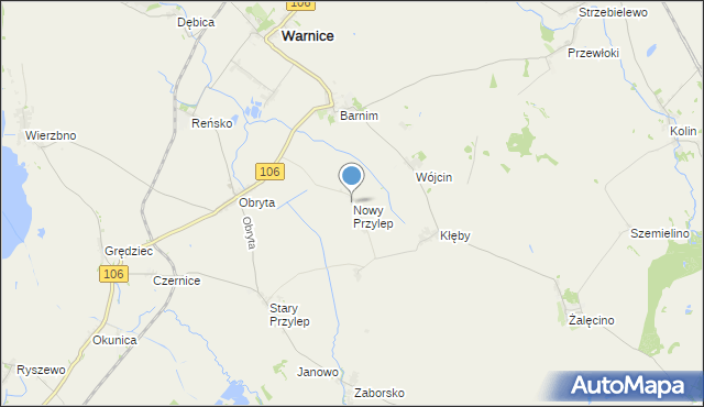 mapa Nowy Przylep, Nowy Przylep na mapie Targeo